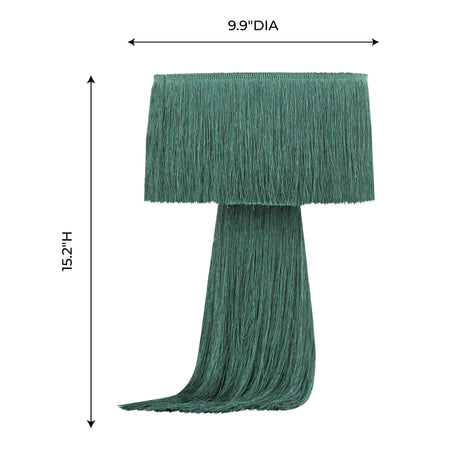 TOV Atolla Emerald Tassel Table Lamp