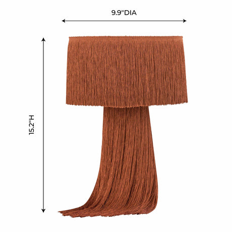 TOV Atolla Brick Tassel Table Lamp
