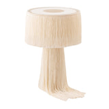 TOV Atolla Cream Tassel Table Lamp