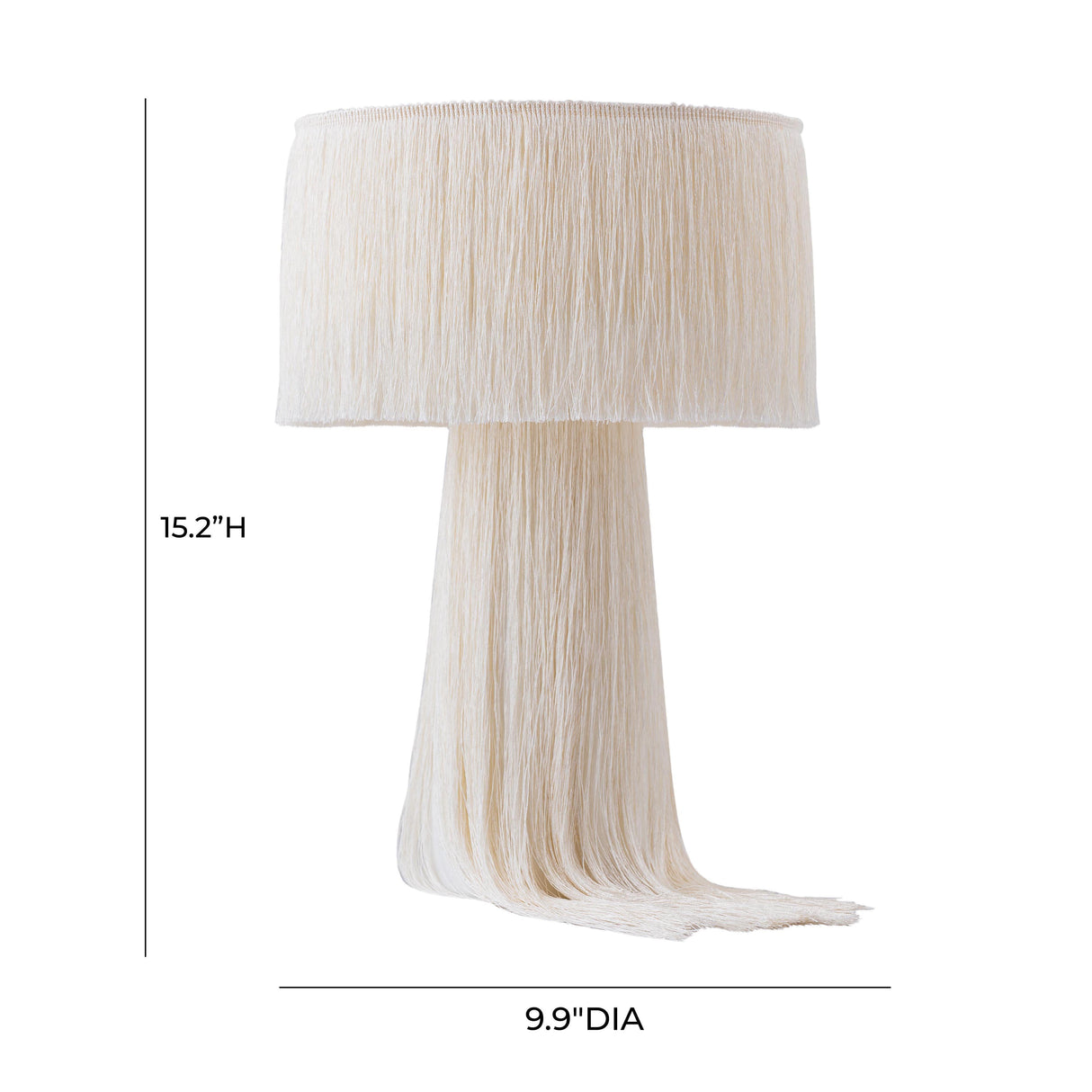TOV Atolla Cream Tassel Table Lamp