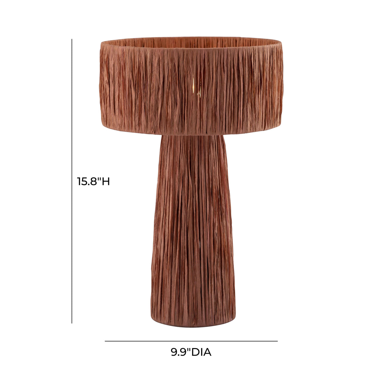 TOV Shelby Raffia Brick Table Lamp