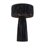 TOV Shelby Raffia Black Table Lamp