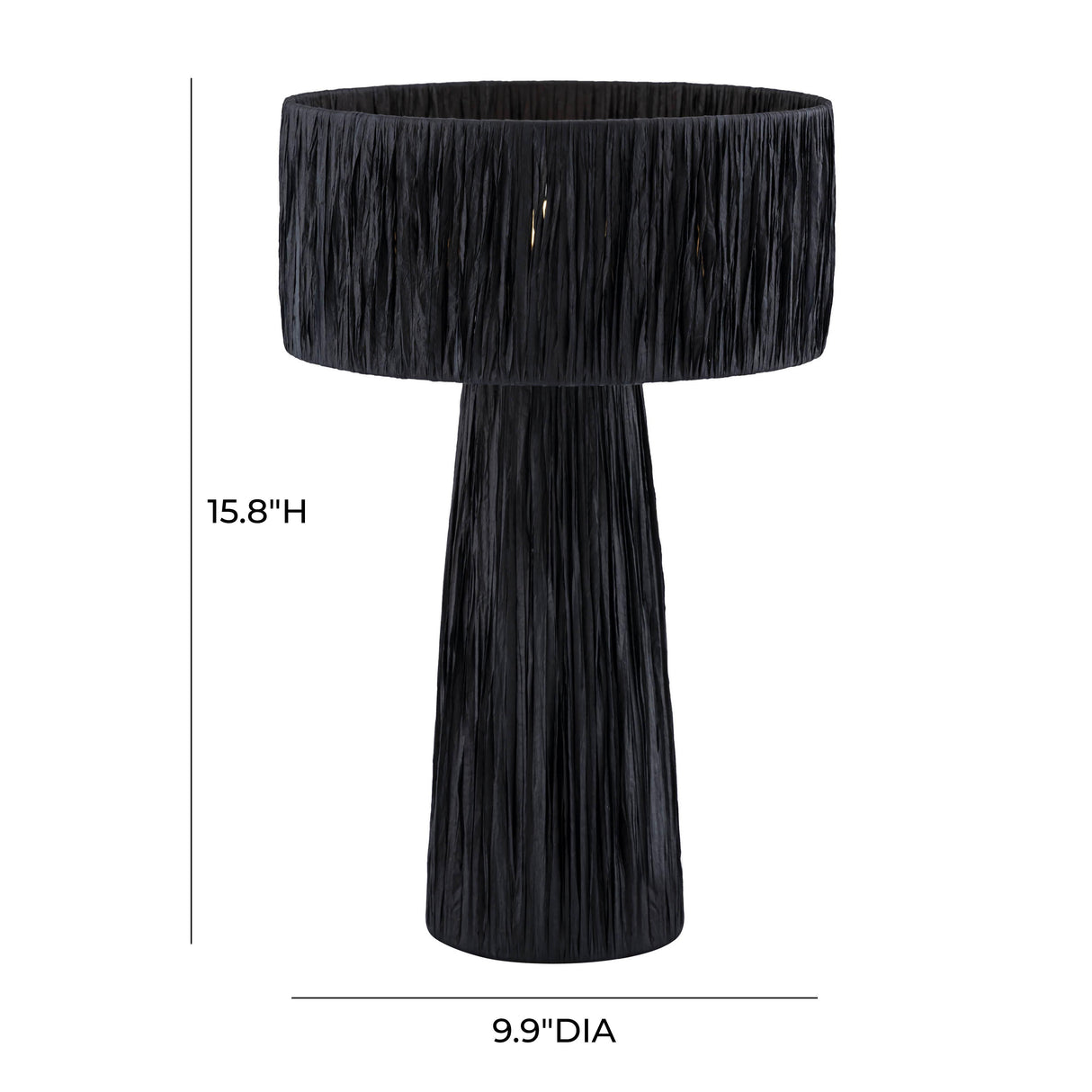 TOV Shelby Raffia Black Table Lamp