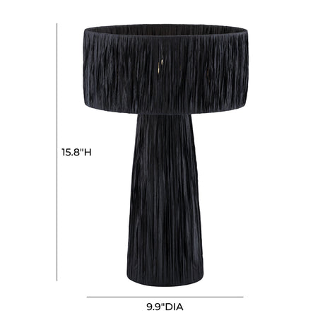 TOV Shelby Raffia Black Table Lamp