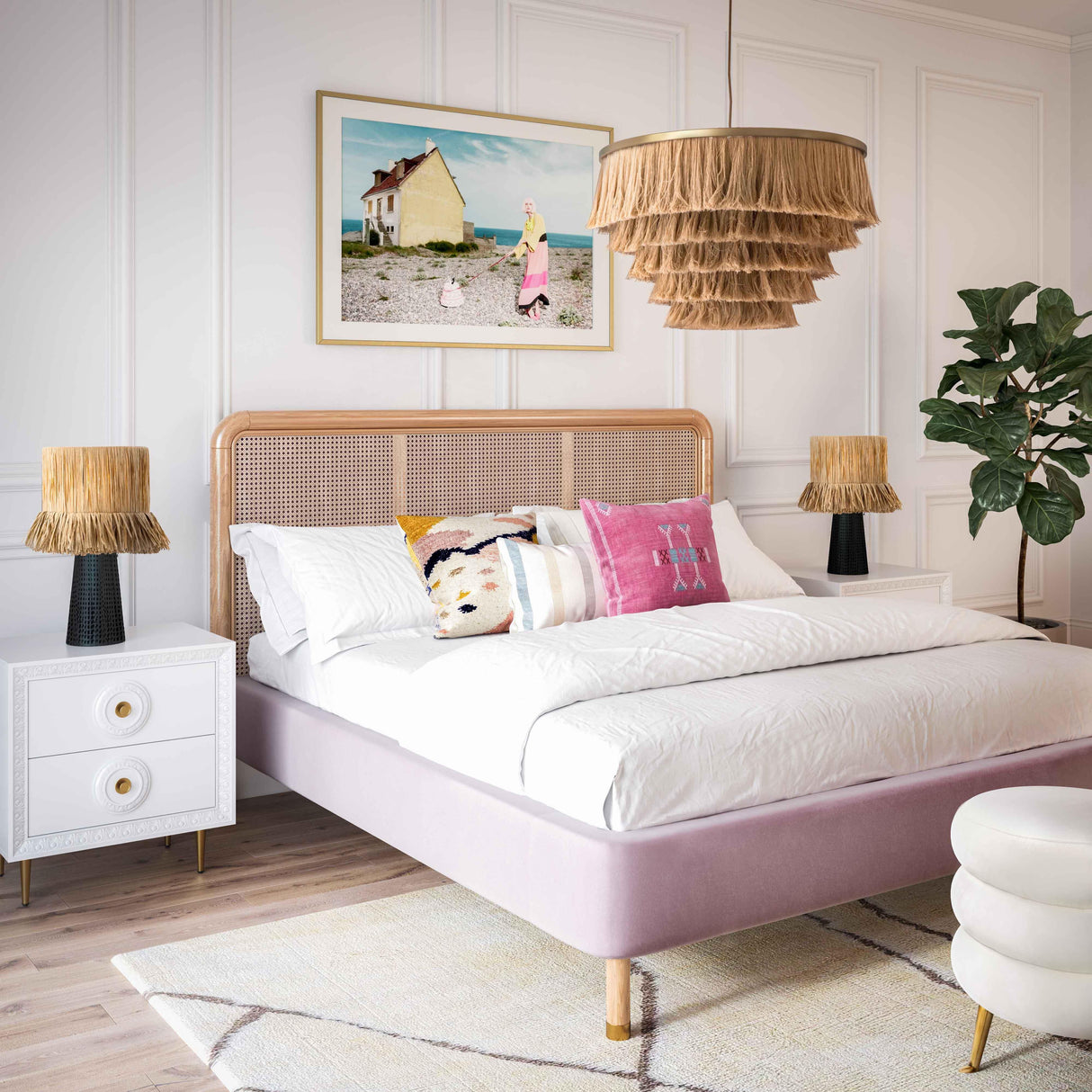 TOV Sarai Natural Fringe Pendant