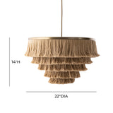 TOV Sarai Natural Fringe Pendant