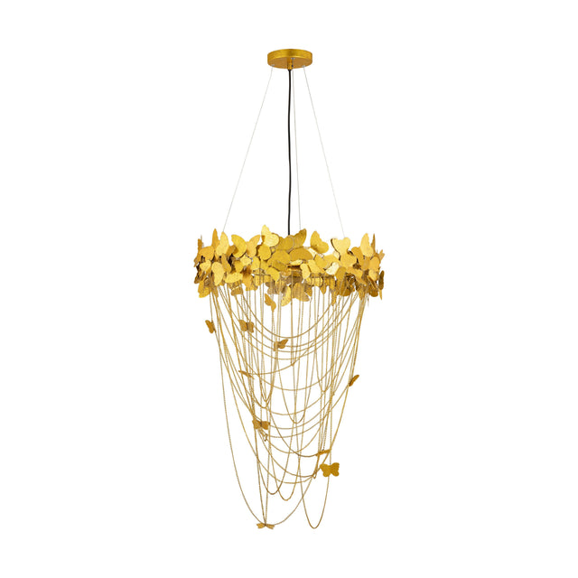 TOV Butterfly Gold Chandelier
