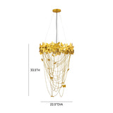 TOV Butterfly Gold Chandelier