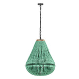 TOV Palani Green Wooden Bead Chandelier