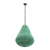 TOV Palani Green Wooden Bead Chandelier