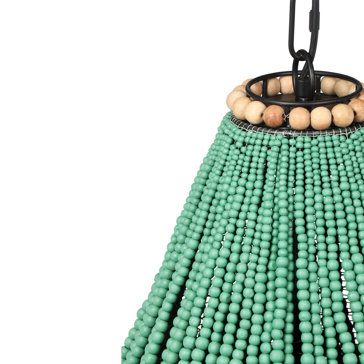 TOV Palani Green Wooden Bead Chandelier