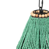 TOV Palani Green Wooden Bead Chandelier