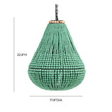 TOV Palani Green Wooden Bead Chandelier