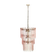 TOV Hampshire Pink Acrylic 3-Tier Chandelier