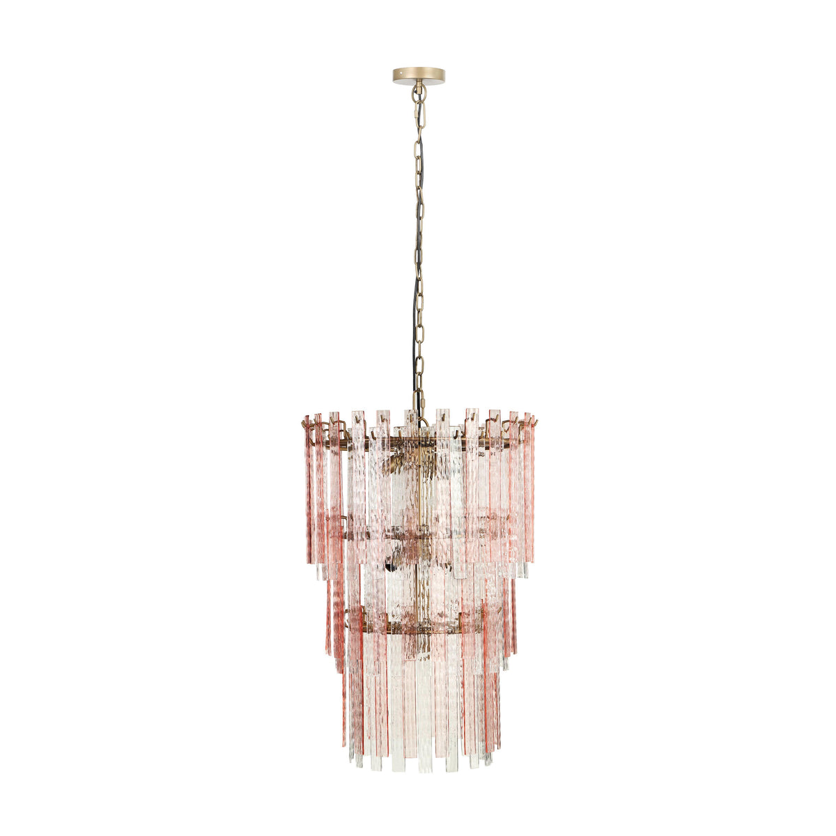 TOV Hampshire Pink Acrylic 3-Tier Chandelier