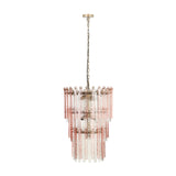 TOV Hampshire Pink Acrylic 3-Tier Chandelier