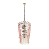 TOV Hampshire Pink Acrylic 3-Tier Chandelier