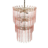 TOV Hampshire Pink Acrylic 3-Tier Chandelier