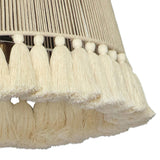 TOV Helen White Cotton Tasseled Pendant Lamp