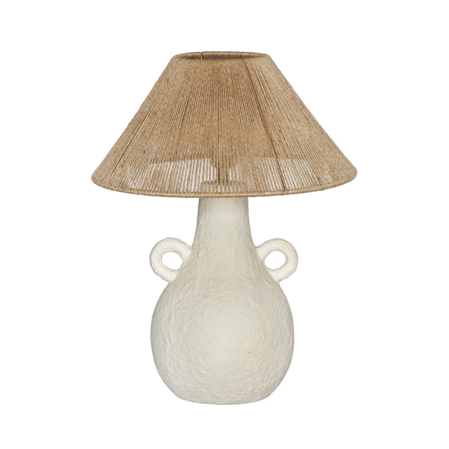 TOV Lalit Natural & White Ceramic Table Lamp