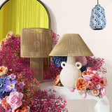 TOV Lalit Natural & White Ceramic Table Lamp