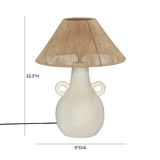 TOV Lalit Natural & White Ceramic Table Lamp
