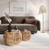 TOV June White Tall Floor Lamp