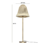 TOV June White Tall Floor Lamp