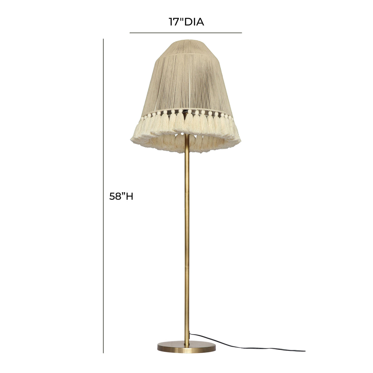 TOV June White Medium Floor Lamp