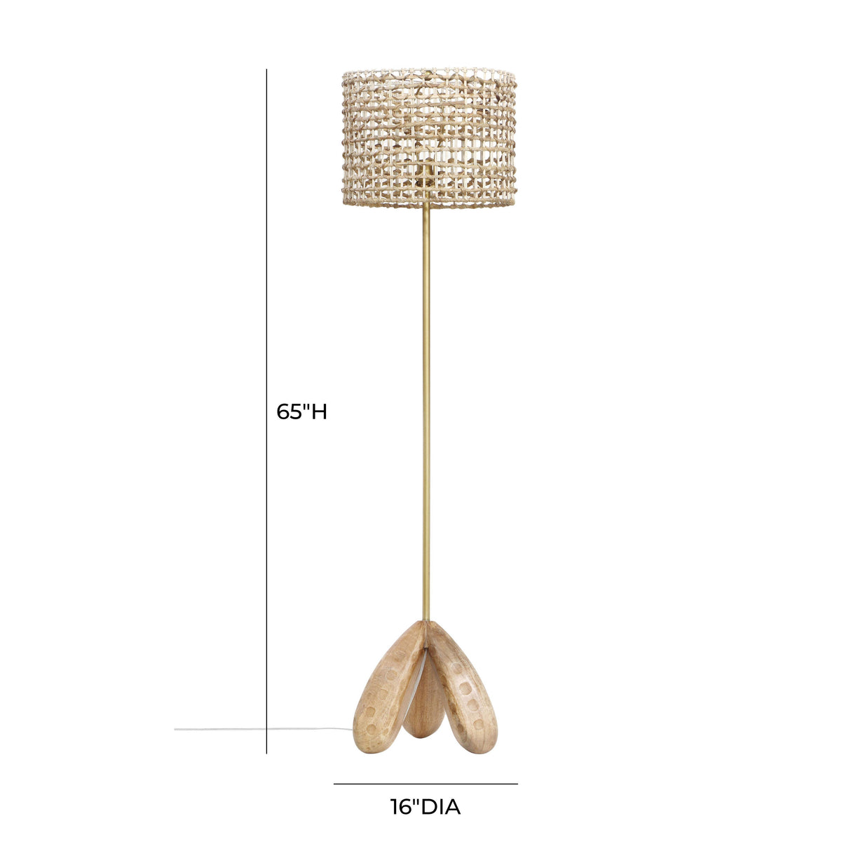 TOV Alondra Wooden Floor Lamp