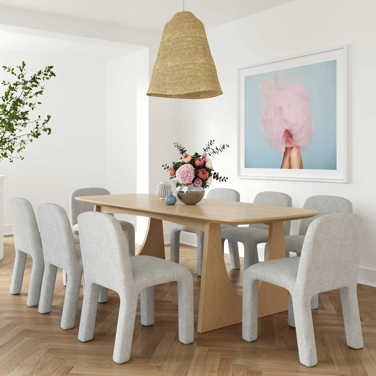 TOV Aylin Natural Grass Pendant Lamp