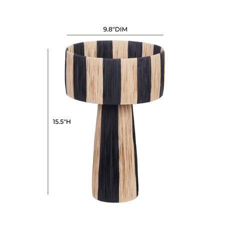 TOV Shelby Raffia Two-Tone Table Lamp