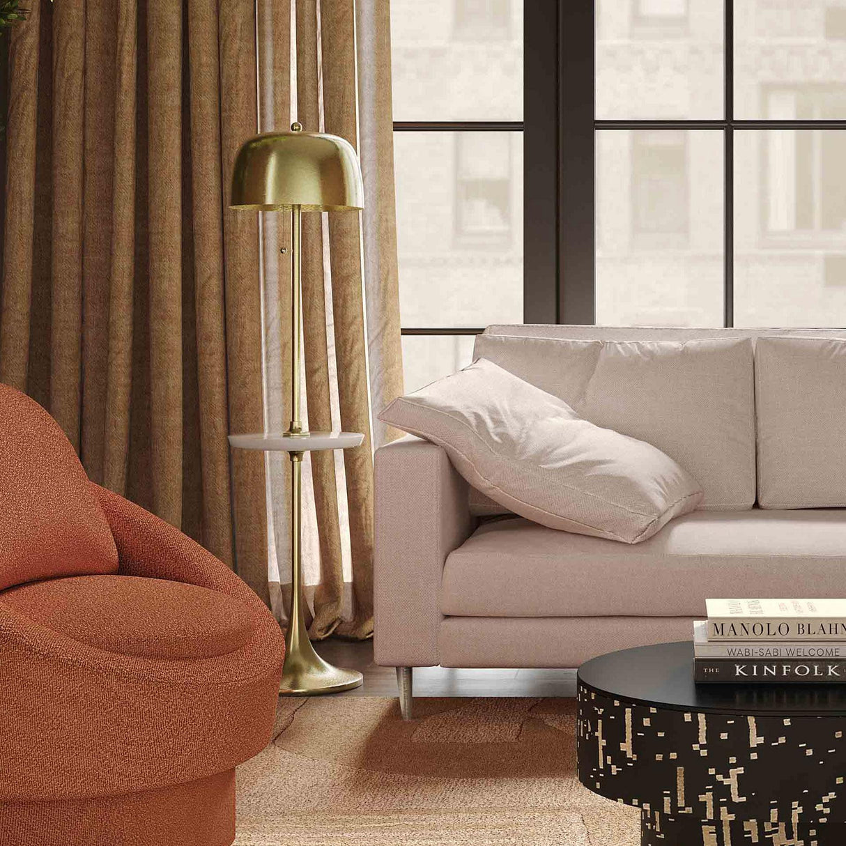 TOV Sienna Gold Floor Lamp
