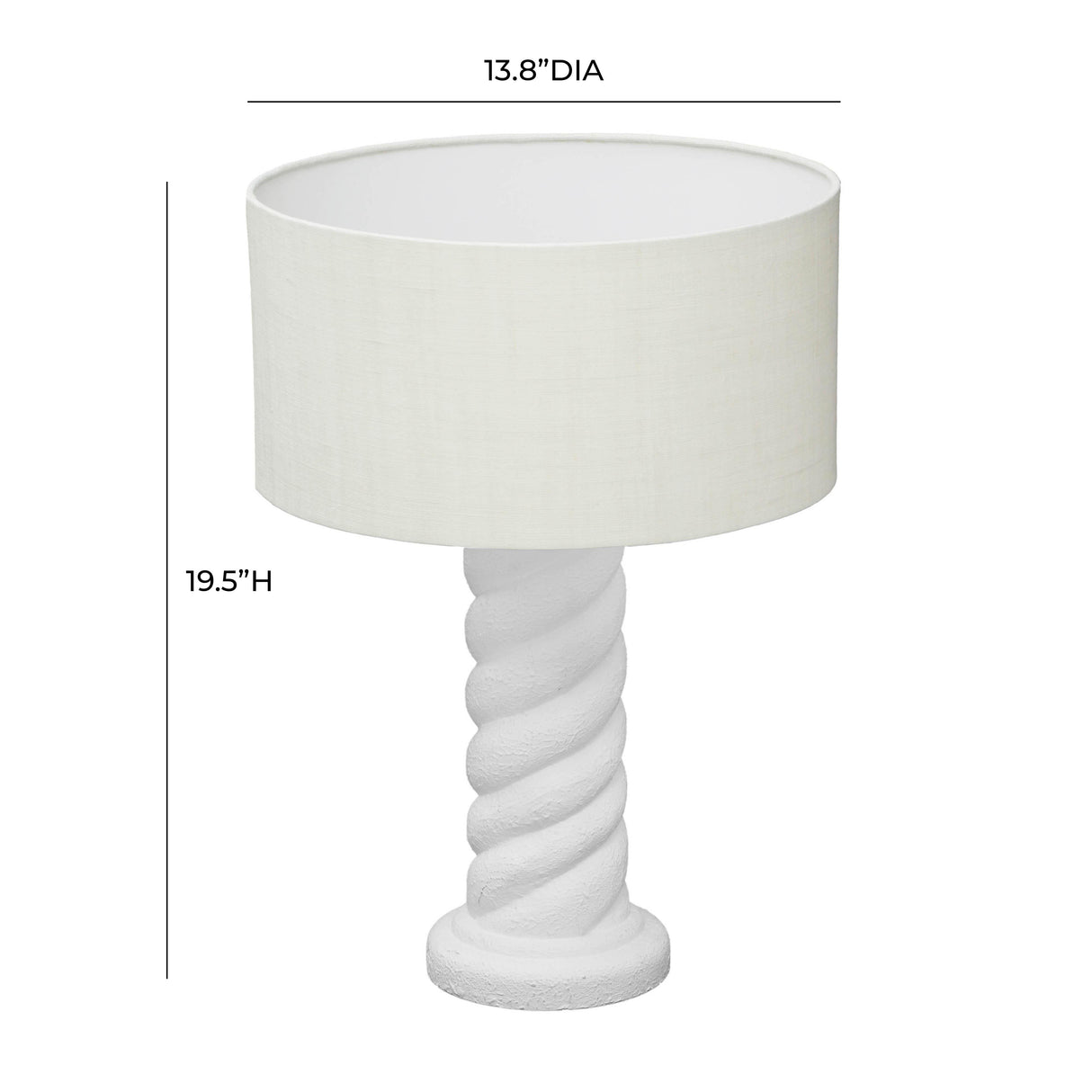 TOV Rapunzel White and Cream Table Lamp