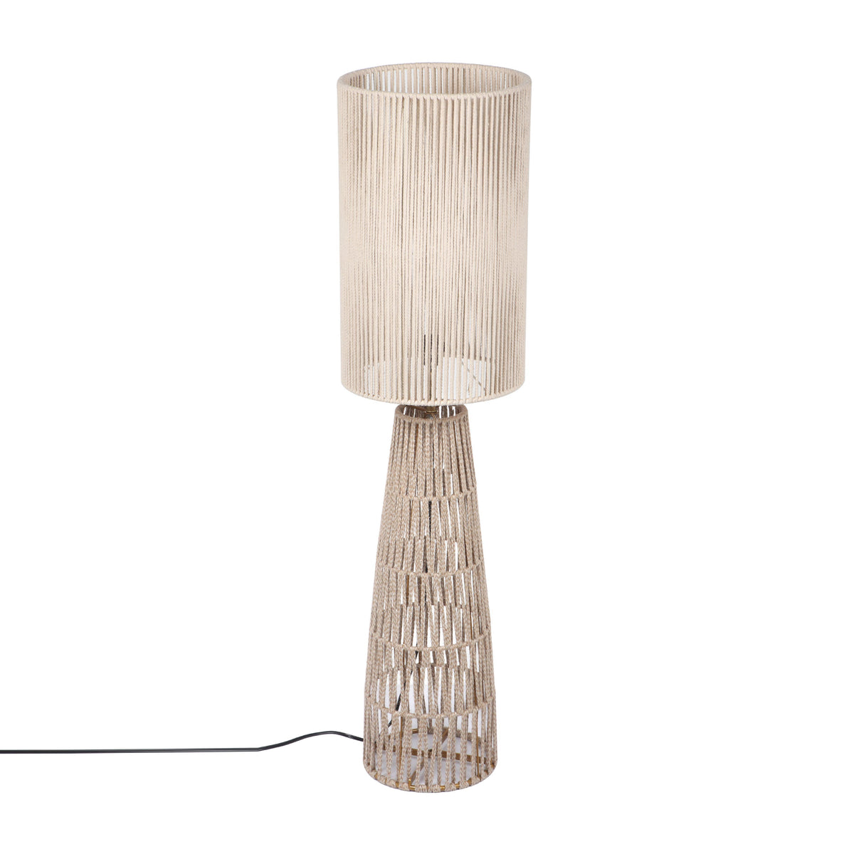 TOV Beam Cream Natural Jute Floor Lamp