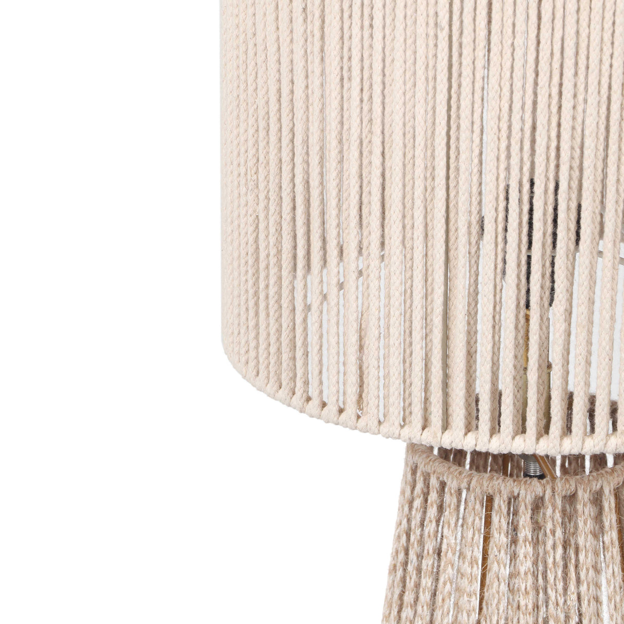 TOV Beam Cream Natural Jute Floor Lamp