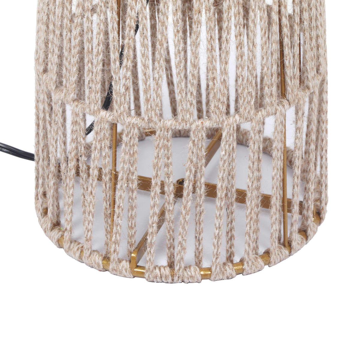 TOV Beam Cream Natural Jute Floor Lamp