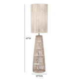 TOV Beam Cream Natural Jute Floor Lamp