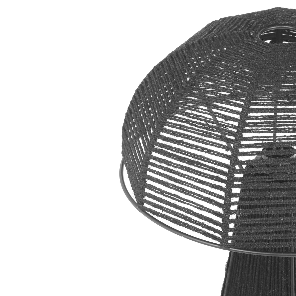 TOV Oddy Black Jute Table Lamp
