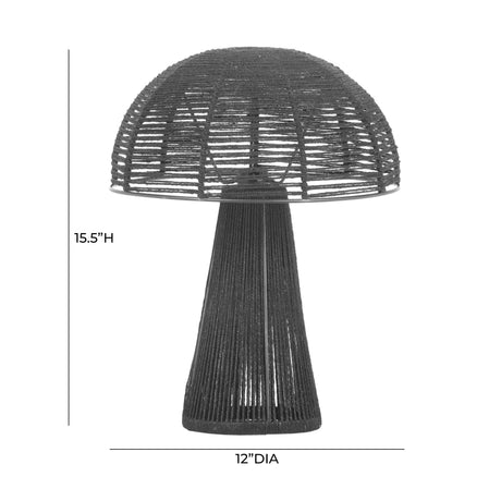 TOV Oddy Black Jute Table Lamp
