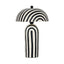 TOV Maiori Black Striped Papier Mache Table Lamp