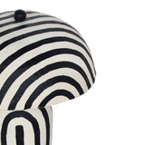 TOV Maiori Black Striped Papier Mache Table Lamp