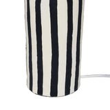 TOV Maiori Black Striped Papier Mache Table Lamp