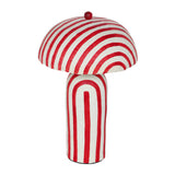 TOV Maiori Red Striped Papier Mache Table Lamp