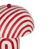 TOV Maiori Red Striped Papier Mache Table Lamp
