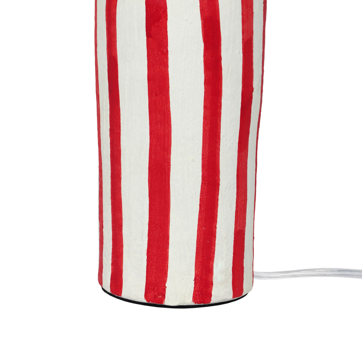 TOV Maiori Red Striped Papier Mache Table Lamp