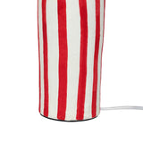 TOV Maiori Red Striped Papier Mache Table Lamp