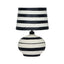 TOV Positano Black Striped Papier Mache Table Lamp