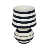 TOV Positano Black Striped Papier Mache Table Lamp