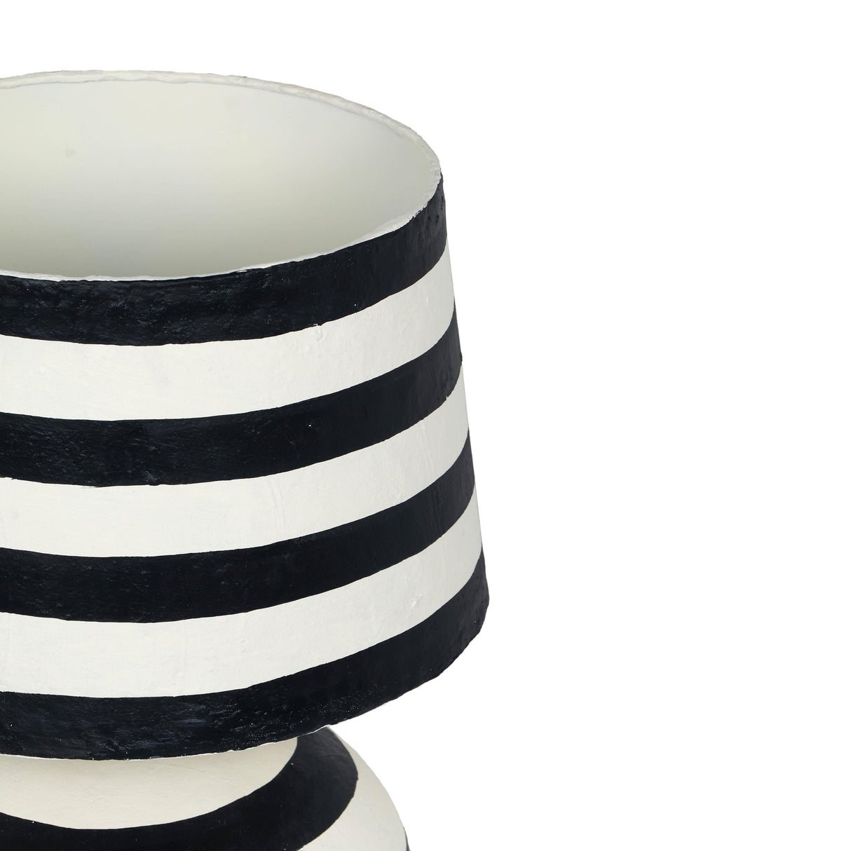 TOV Positano Black Striped Papier Mache Table Lamp